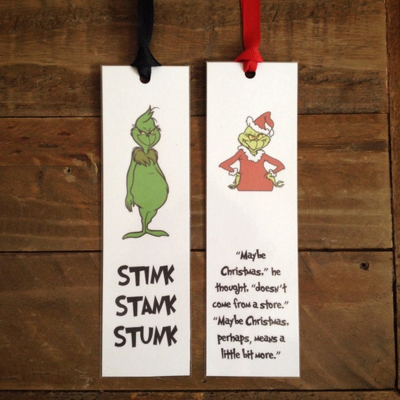 Dr Seuss The Grinch Christmas Bookmark
