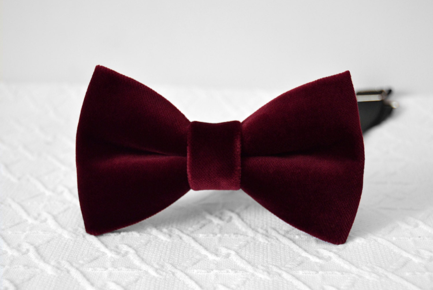 Cranberry velvet bow tie deep red velvet bow tie wedding bow