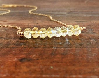 Citrine Necklace - Citrine Jewelry - Citrine - Gift For Mom - Citrine Pendant - November Birthstone - Yellow Gemstone - Gemstone Necklace