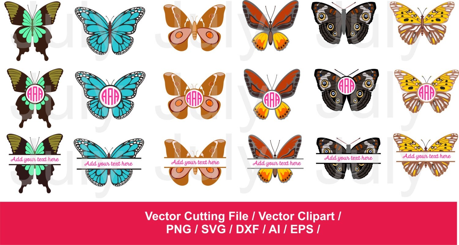 Free Free 289 Monogram Split Butterfly Svg SVG PNG EPS DXF File