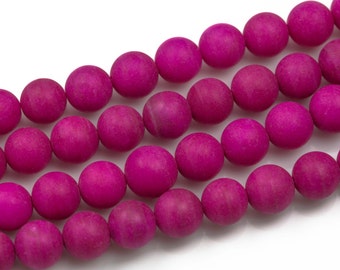 Gorgeous Matt Fusia Jade, High Quality in Matt Round, -Full Strand 15.5 inch Strand, 4mm, 6mm, 8mm, 12mm, or 14mm Beads
