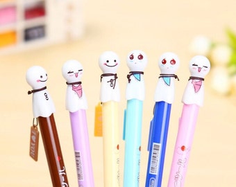 Items similar to 6 pcs Set Korean Girl Writing Multi Color Ink Pen Set ...