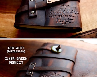 50% OFF -- Personalized Leather Journal -- I Haven't Been Everywhere - Handmade Portland, Oregon... Sale TODAY!