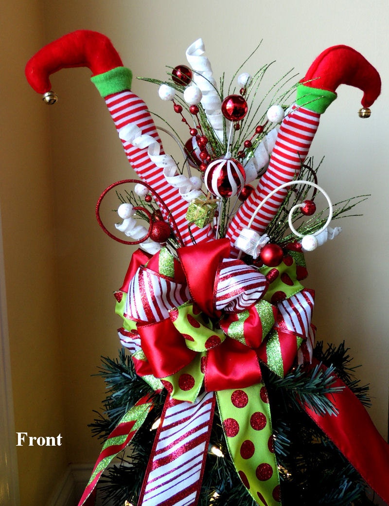 Elf Christmas Tree Topper Last one Elf legs Tree Topper