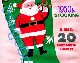 INSTANT DOWNLOAD - PDF Pattern - Paul STOCKiNG Pattern - 1950s Vintage Knit Pattern - Retro Christmas Knitting Pattern