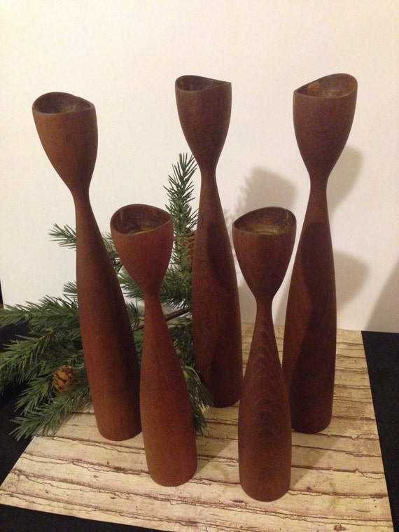 Vintage Denmark Candle Holder Set Modern Candlestick Holders