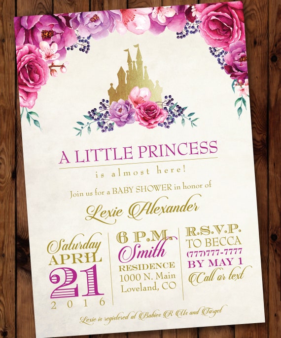 Princess Shower Invitations 4