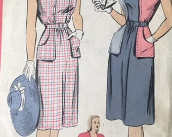 Vintage sewing pattern, Hollywood Pattern, 1539, size 16 (bust 34, hips 37)