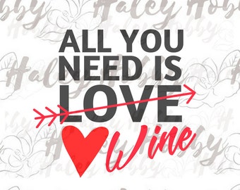 Download Heart Wine Glass Valentine Day Wine SVG cut file silhouette