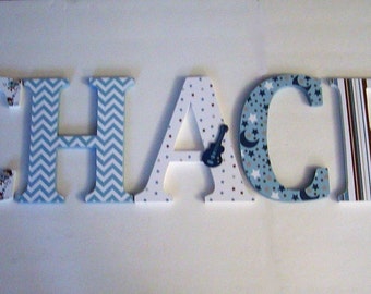 Wood Letters-Nursery Decor- Monkey Rockstar theme- Price Per Letter-May Be Customized