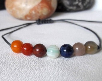 7 Chakra Bracelet Yoga Bracelet Protection Bracelet Friendship Bracelet minimalist bracelet Gemstone Bracelet Crystal Healing, Calming