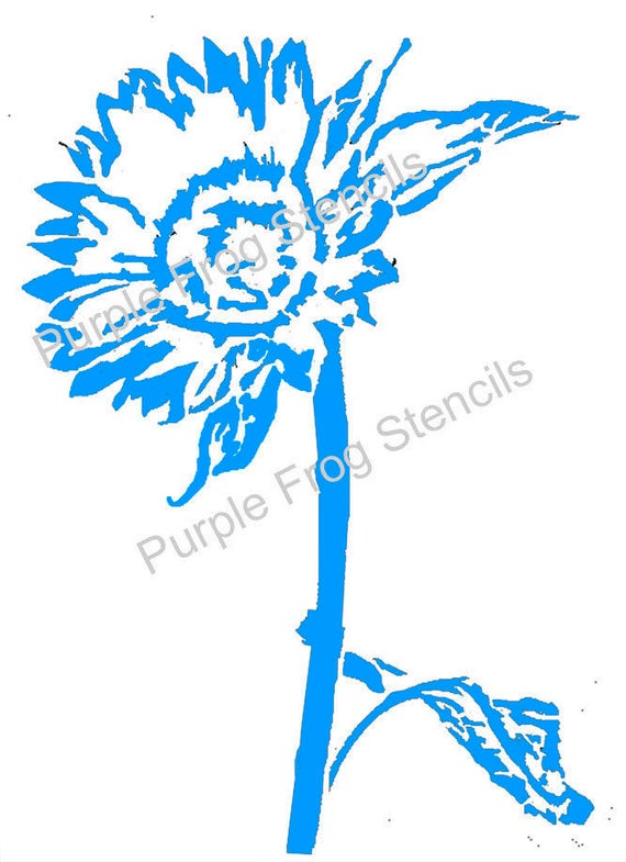 sunflower stencil reusable different sizesflowers summer