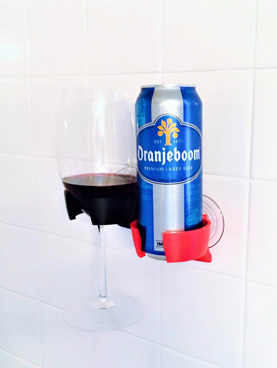 Wine Glass Holder Shower Beer Beverage Wine Holder For Bathroom Bathtub Bath