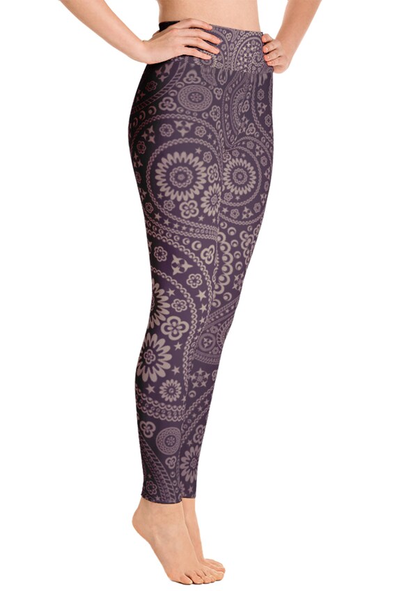 Paisley Leggings Yoga Leggings Patterned Leggings Print