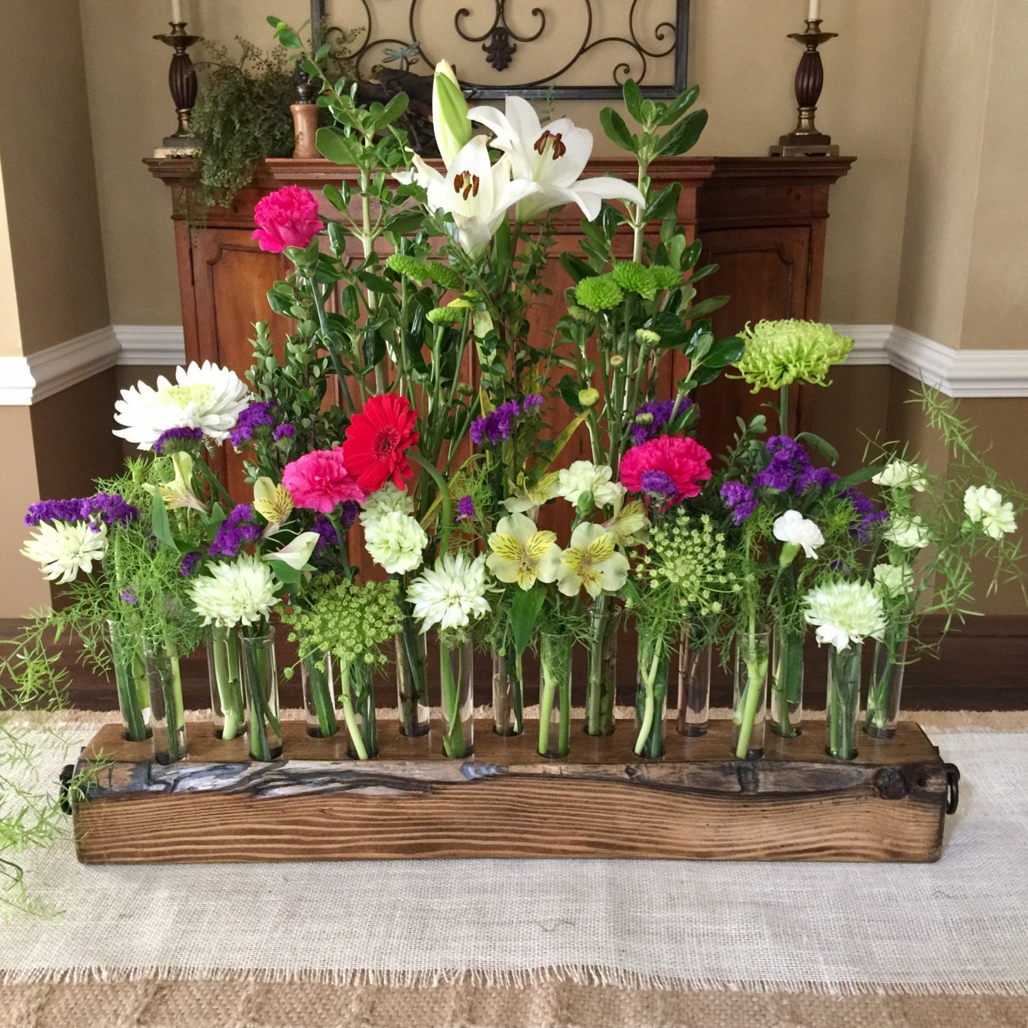 Reclaimed Wood Vase Test Tube Vase Reclaimed Test Tube Vase