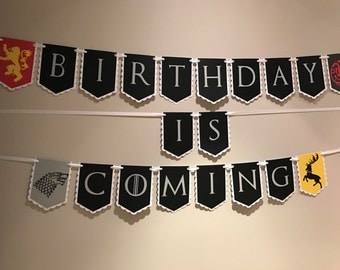 Game of Thrones Birthday Is Coming Banner