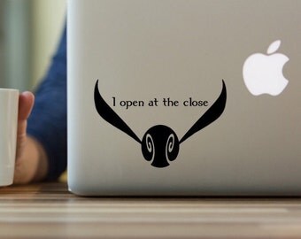 Harry Potter Decal, Harry Potter Snitch, Snitch Decal, I Open At The Close Decal, Harry Potter Deathly Hallows, Permanent yeti tumbler decal