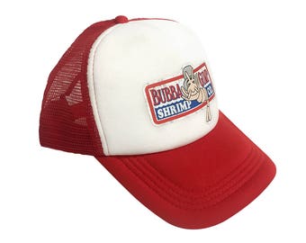 Bubba Gump Shrimp Co. Trucker Hat As Worn By Forrest Gump In The Movie Cap Running Runner Forest Run Costume Cosplay Company White And Red