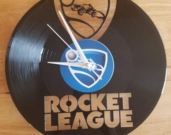Rocket League Video Game themed Vinyl Album Record Clock made in the > USA < with FREE Shipping!