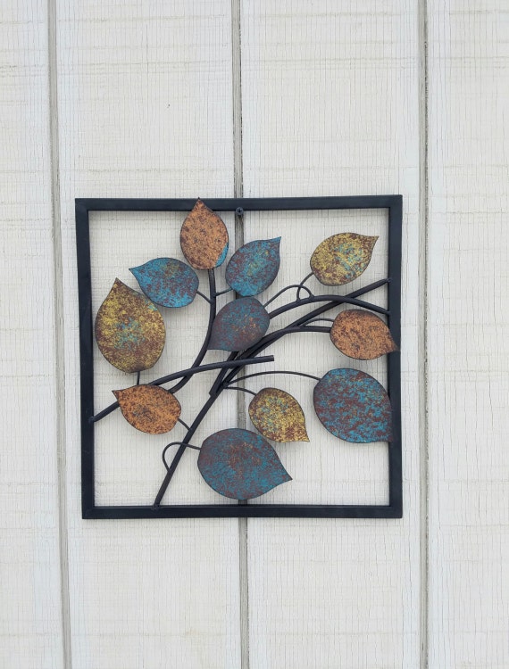 Metal Wall Art Black Home Decor Leaf Wall Art by AshlynColelee