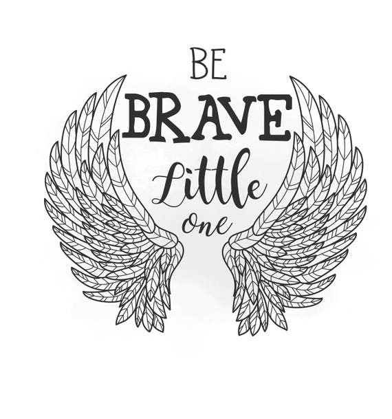 Download Be Brave Little Man svg clipart Angel wings SVG Boho nursery