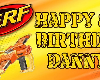Nerf Birthday Banner