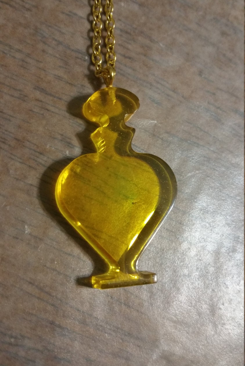 Perfume bottle necklace Clearance