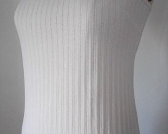 Camisole with lace trim, 100% USA organic cotton pointelle - no dye or synthetic