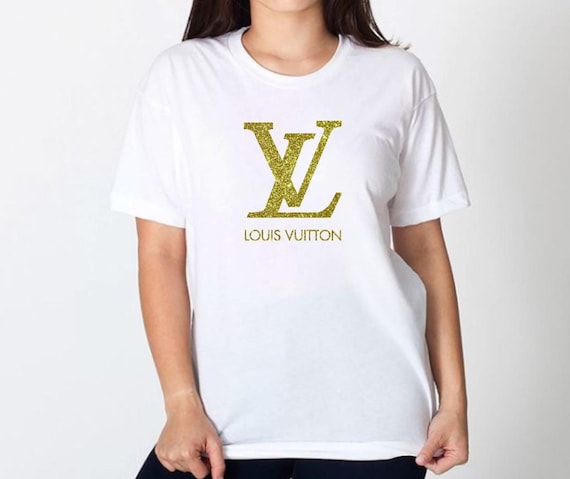 Louis Vuitton Inspired Shirt LV Tshirt Fashion Tee Gold or