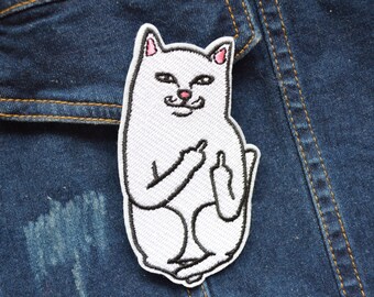 Lovely white Cat patch ,iron-on patch