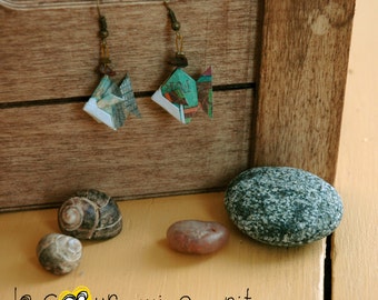Origami (fish) - P019 earrings