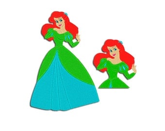 Mermaid Embroidery design - Ariel - Machine embroidery design