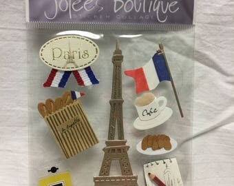 Jolee's Boutique Dimensional Paris Sticker, France Sticker