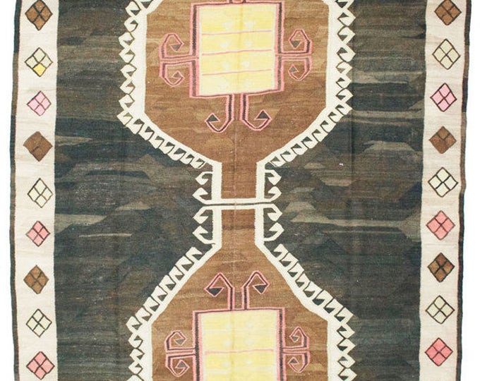 ANATOLIA KILIM 344 cm x 220 cm/ 11,28 x 7,21 ft /Free Shipping * VINTAGE Anatolia Kilim Rug - Turkish Vintage Rug - Turkish Anatolian Kilim