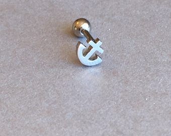 Silver Anchor Helix Rook Earring.