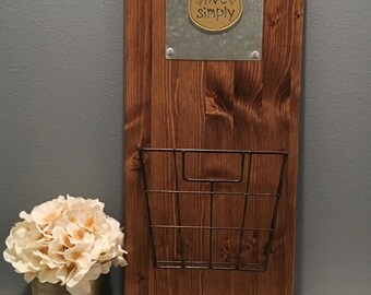 Mail Organizer - Wall Decor - Rustic Decor - Wood Decor - Home Decor - Rustic Style - Farmhouse Style - Wood - Handmade - Farmhouse