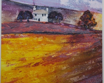 Painting Fields Original Landscape Acrylic