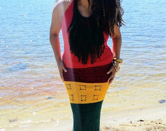 African Maxi Skirt, Guyana, Festival Clothes, Bohemian, African Clothing, Hippie, Retro Style, Plus Size, Coachella, Vegan, Lollapalooza