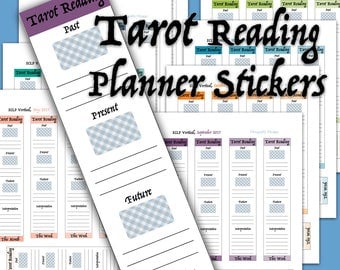 8 Pages - July - December 2017 Weekly Tarot Reading Printable Planner Stickers