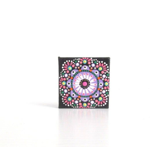 Tiny dot painting on canvas