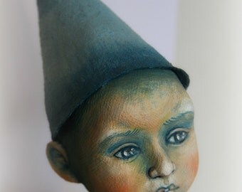 Indigo 1 Mixed Media Assemblage Sculpture