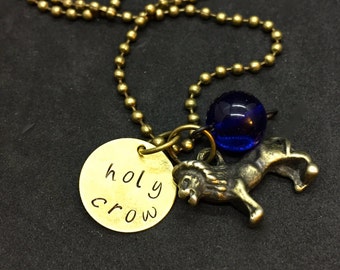 Lance Voltron Legendary Defender Inspired Hand Stamped Pendant Blue Paladin