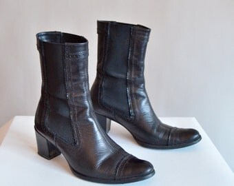 Vintage 1990s CHELSEA leather ankle boots /8
