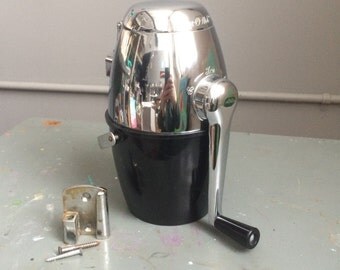 Vintage Ice Crusher Rival Bucketeer Mid Century Barware with wall mount Model 480