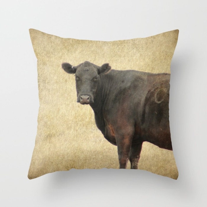 Cow Pillow Cover Vintage Style Nature Home Decor Animal