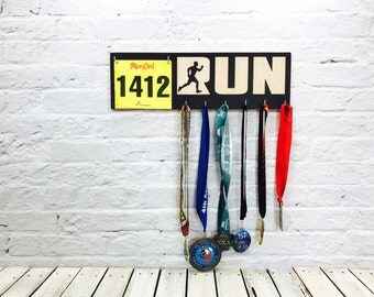 Running Medal Holder, Race Medal Holder, Race Bib Holder, Medal Display, Marathon Running Gift and Race Bib Medal Hanger Runner