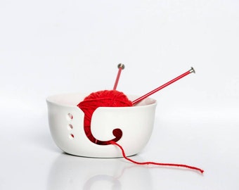 Ceramic Yarn Bowl | Gift for Knitters | Yarn Bowl | Knitting Accessories | handmade in my Charleston, SC