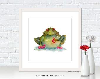 Frog painting | Etsy