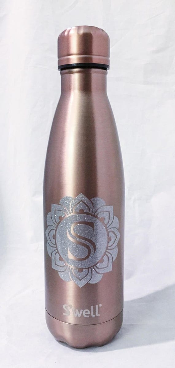 New Gem Collections Monogram S'well Bottles - Sorority, Bridesmaid, Birthday, Christmas, Workout, Yoga, Greek Swell Bottle