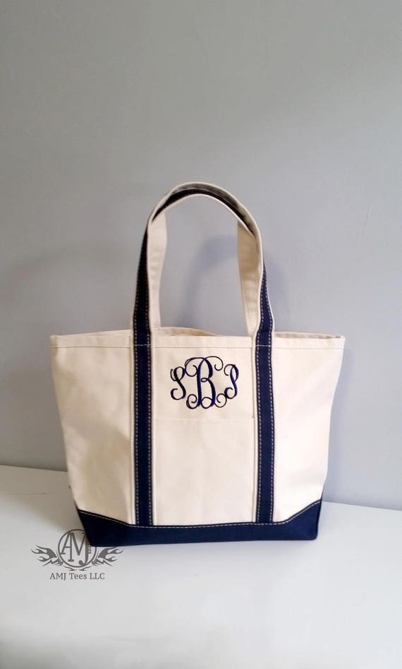 Monogrammed Canvas Tote Bag,monogram tote bag, large beach bag, womens gift, Bridesmaids gift ...